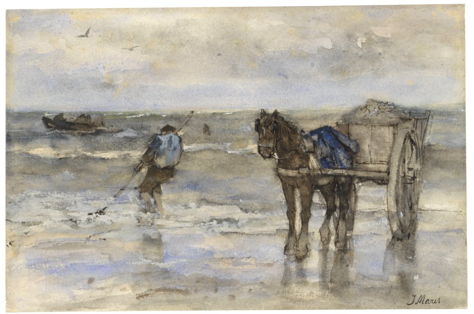 Schelpenvisser op het strand Rijksmuseum SK-A-3679
