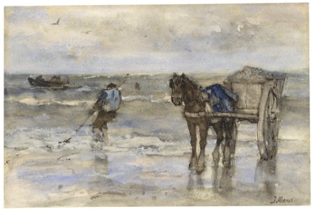 Schelpenvisser op het strand Rijksmuseum SK-A-3679