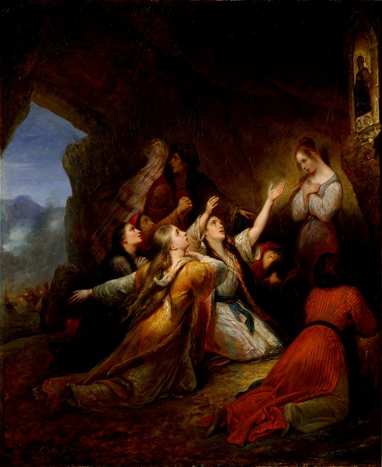Ary Scheffer - Greek Women Imploring at the Virgin of Assistance - Google Art Project