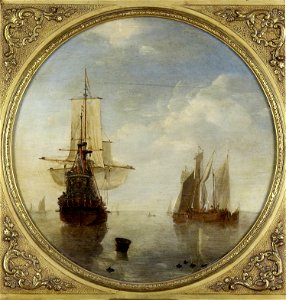 Schepen voor anker Rijksmuseum SK-A-3350