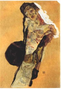 Schiele - Halbtakt Selbstdarstellung -1911
