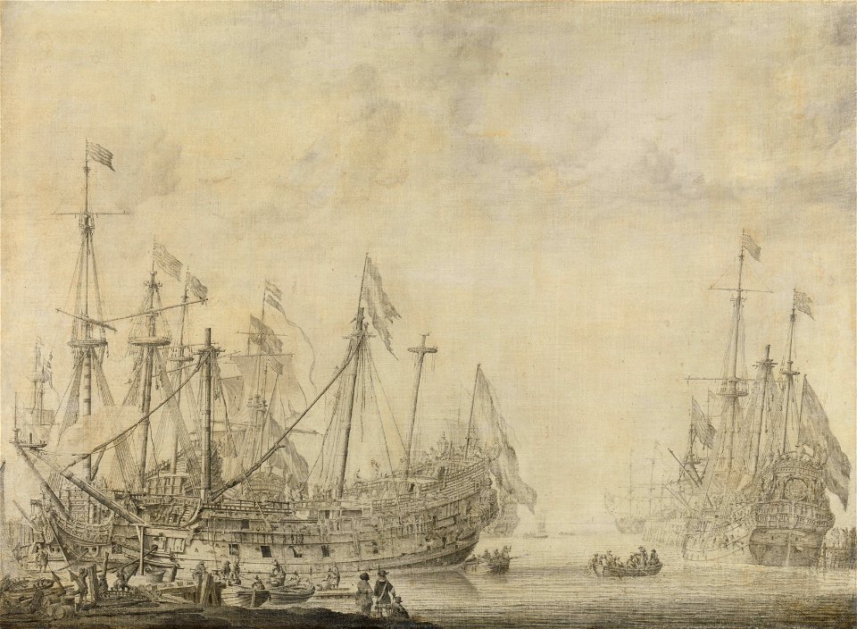 Schepen na de slag Rijksmuseum SK-A-3117