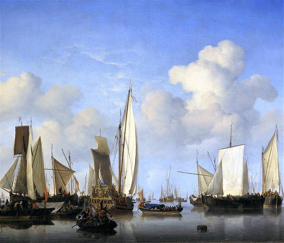Schepen op de rede - Ships on the roadstead (Willem van de Velde II)