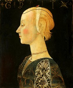 Lo Scheggia, Portrait of a Lady, ca. 1460, Philadelphia Museum of Art.. Free illustration for personal and commercial use.