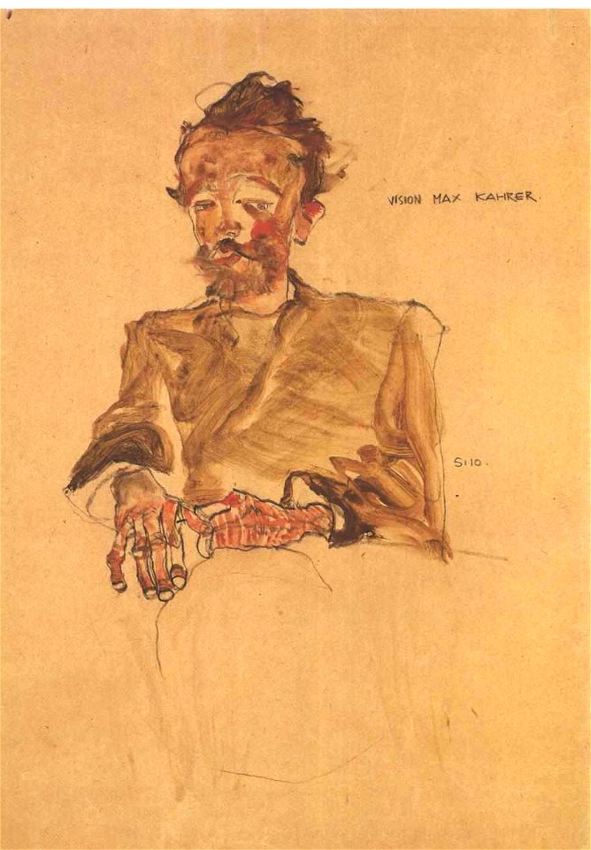 Schiele - Bildnis des Malers Max Kahrer - 1910