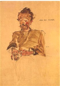 Schiele - Bildnis des Malers Max Kahrer - 1910