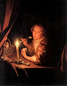Girl Eating an Apple 1675-80 Godfried Schalcken