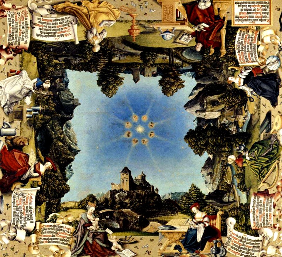 Schaffner, Martin - Painted tabletop for Erasmus Stedelin - 1533