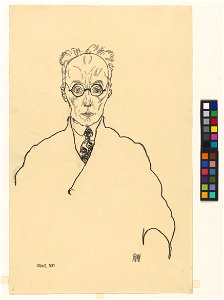 Schiele - Porträt des Schriftstellers Franz Blei, 102820, 1918