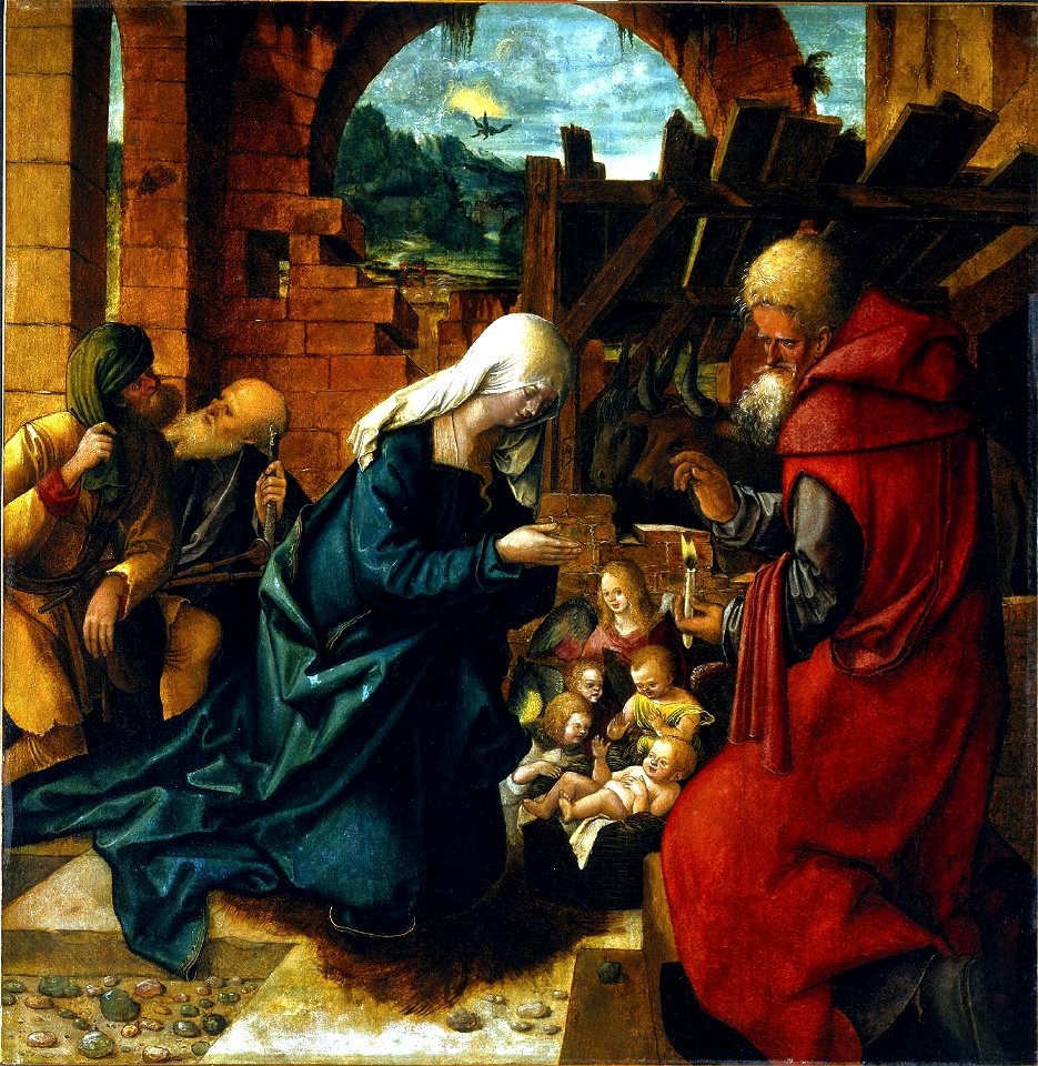 Hans Schäufelein - Die Anbetung der Hirten (ca. 1510, Cleveland Museum of Art)