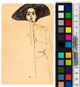 Schiele - Postkarte der Wiener Werkstätte Nr. 290 Frauenbildnis, 967262, 1910