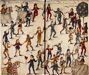 Schembartbuch Oxford MS Douce 346 fol 181v-182r