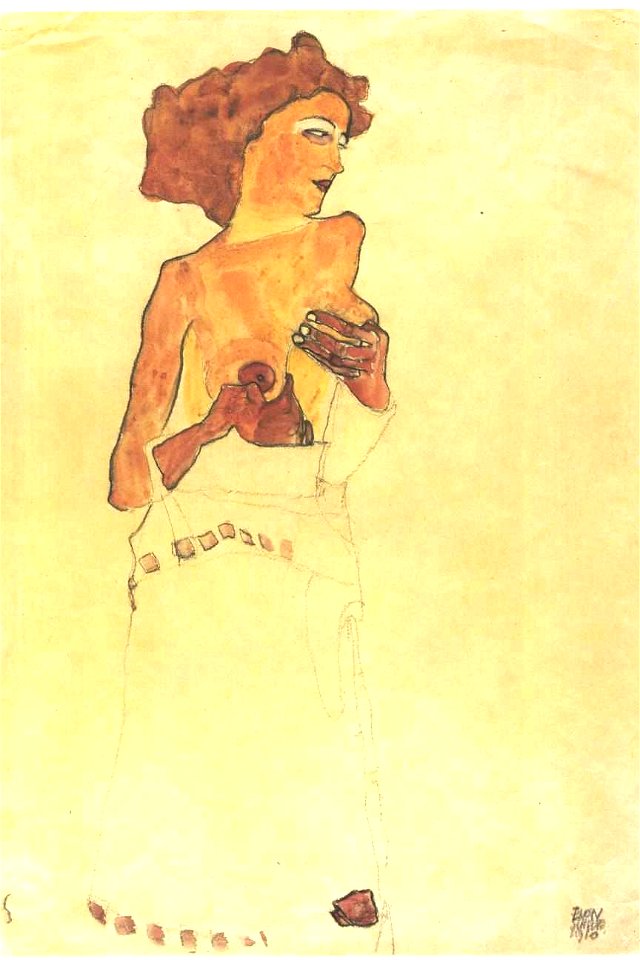 Schiele - Halbtakt nach rechts - 1910