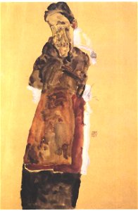 Schiele - Junge Frau mit Händen vor dem Gesicht - 1911