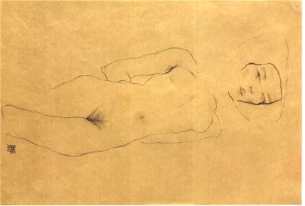 Schiele - Liegender Frauenakt - 1911
