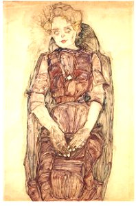 Schiele - Sitzende Frau