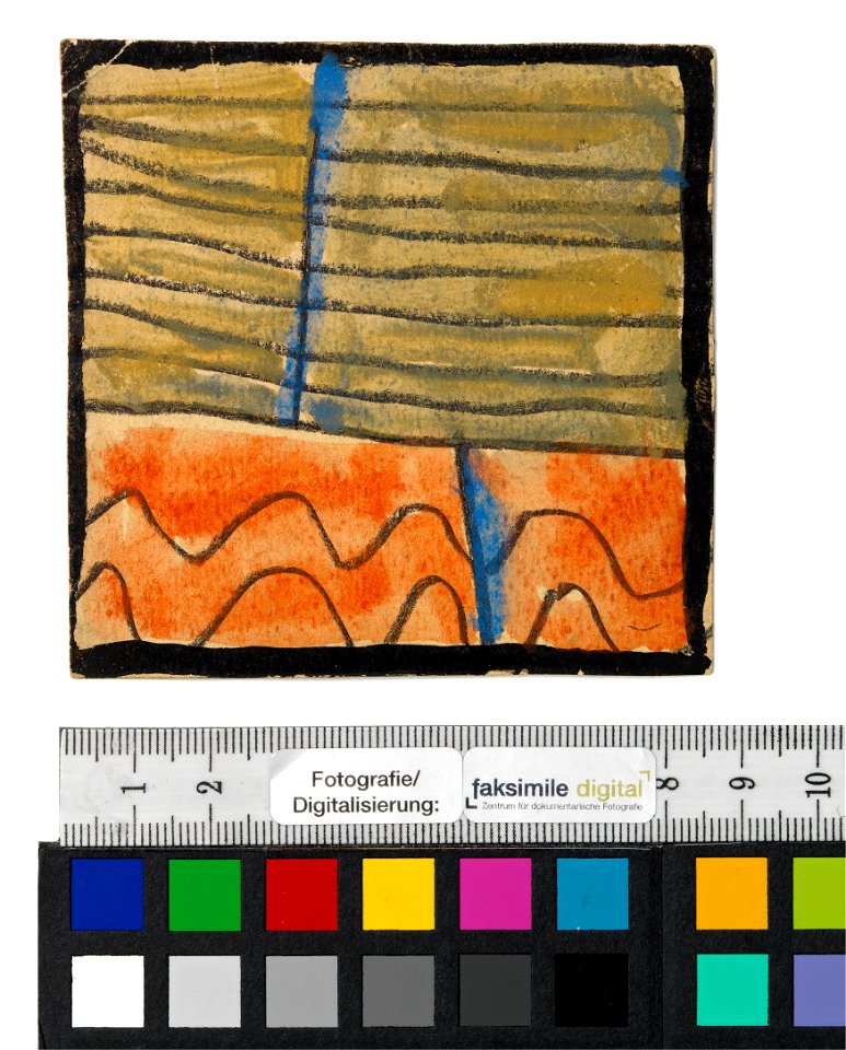 Schiele - Entwurf für eine Wanddekoration im Atelier Wattmanngasse (abstrahierte Landschaft), 240455, 1918