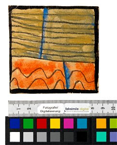 Schiele - Entwurf für eine Wanddekoration im Atelier Wattmanngasse (abstrahierte Landschaft), 240455, 1918