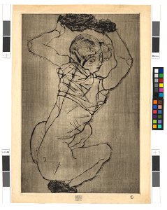 Schiele - Aktstudie (Kauernde), 1011662, 1914