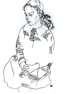 Schiele - Portrait Eva Benesch - 1918