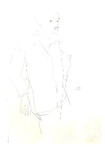 Schiele - Selbstbildnis mit Schnurrbart - 1911