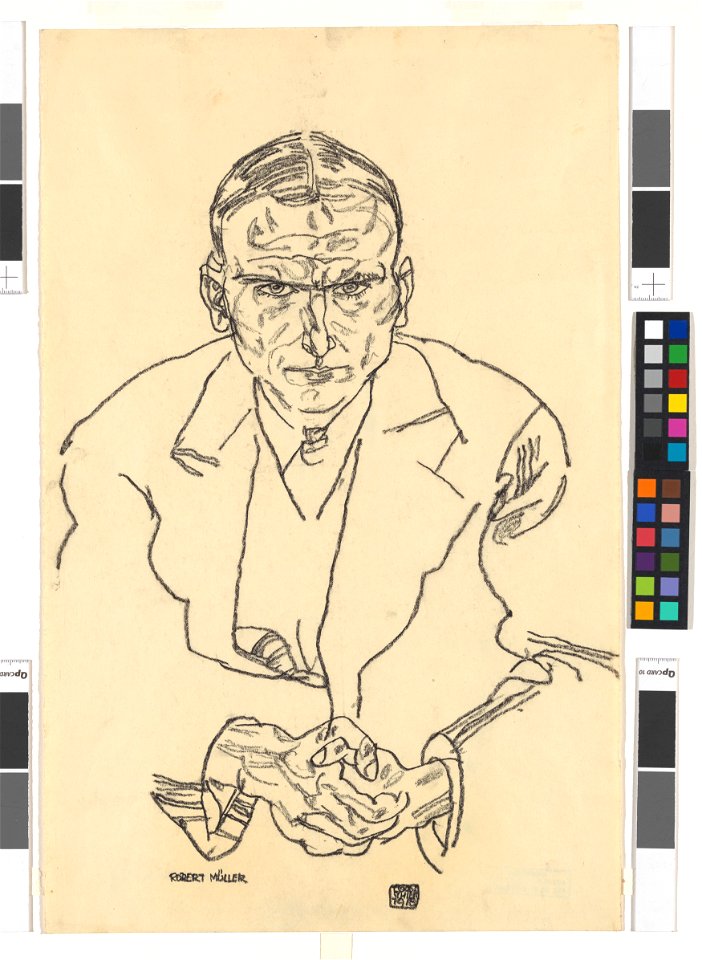 Schiele - Porträt des Schriftstellers Robert Müller, 102821, 1918