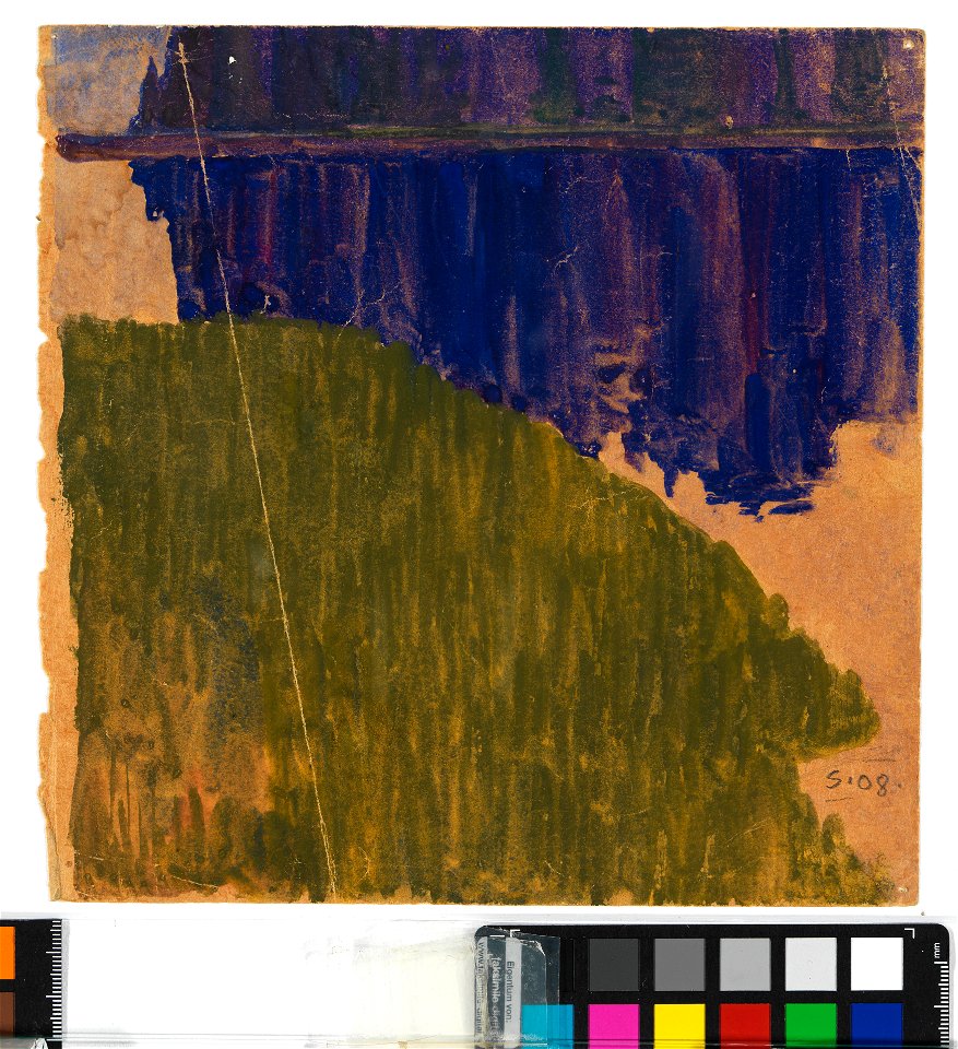 Schiele - Landschaftsstudie Hirschbergen - Böhmerwald, 304955,1908