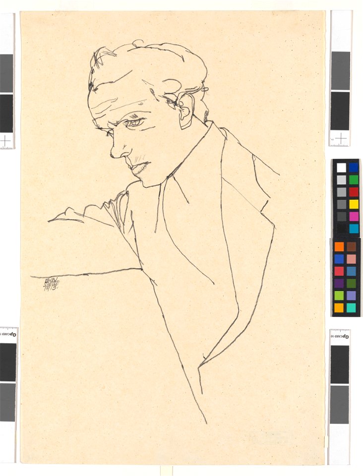 Schiele - Männliche Portraitstudie (Roderick Mac Kay), 115145, 1913