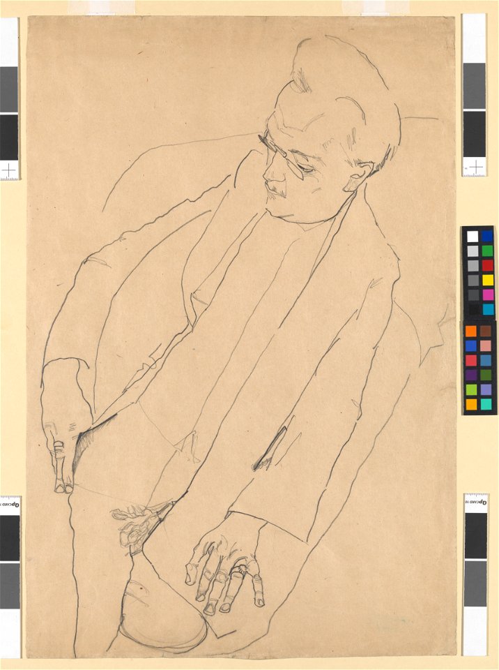 Schiele - Andreas Thom (Pseud. f. Rudolf Csmarich), Schriftsteller, 102825, um 1912