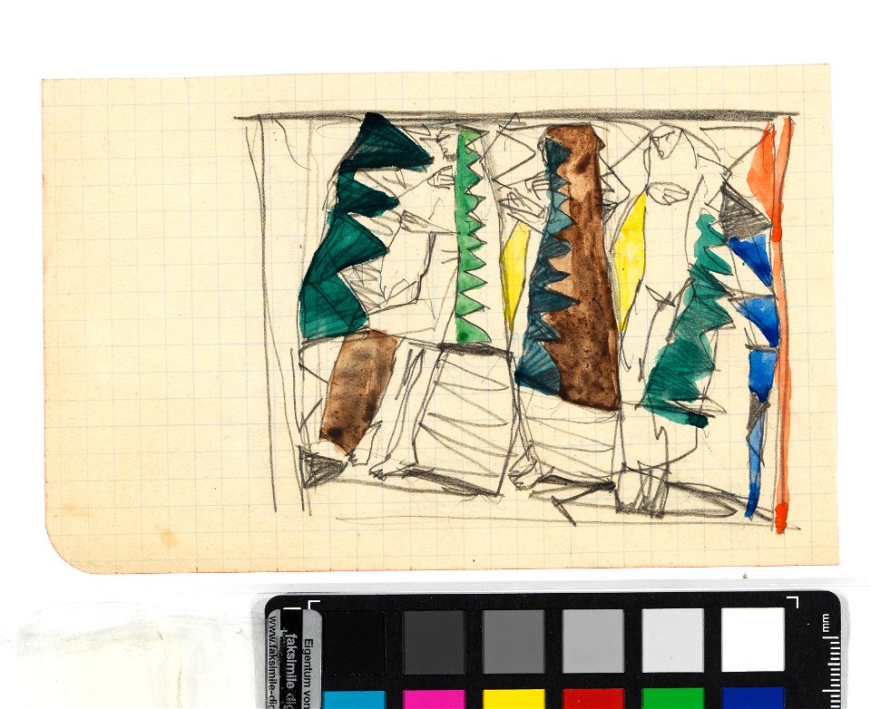 Schiele - Skizzen Drei Männer, 304996, um 1915 fraglich