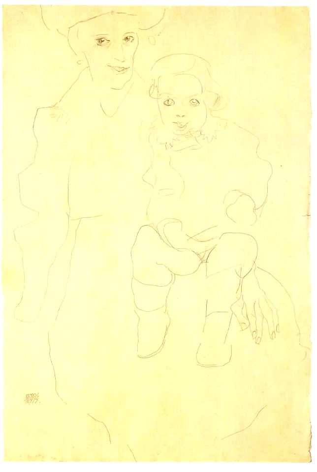 Schiele - Mutter mit Kind am Arm - 1912
