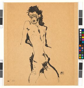 Schiele - Selbstporträt, 75801, 1912