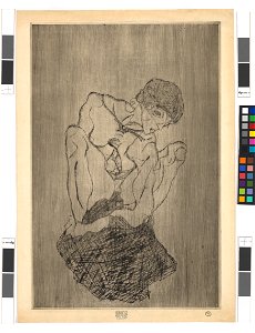Schiele - Aktstudie (Kümmernis), 1011661, 1914