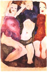 Schiele - Drei Mädchen - 1911