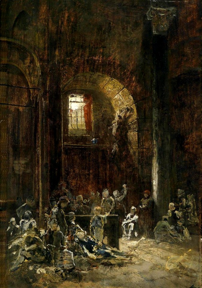 Emil Jakob Schindler - Bosnische Flüchtlinge im Dom von Spalato