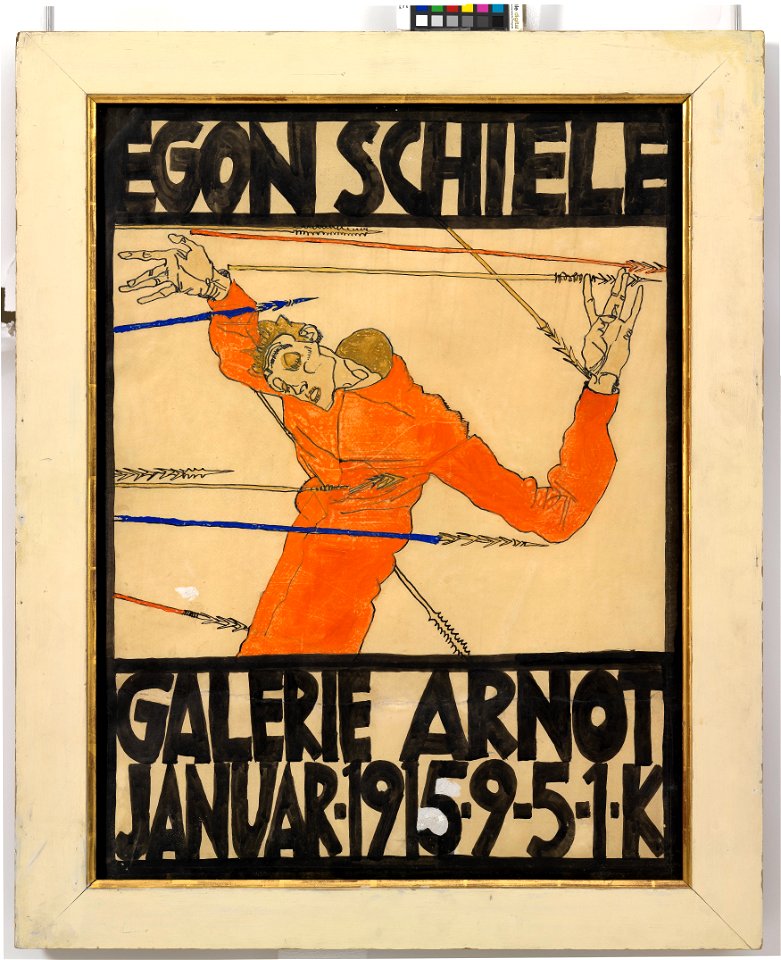 Schiele - Plakat der Schiele-Ausstellung in der Galerie Arnot, 95466, 1915