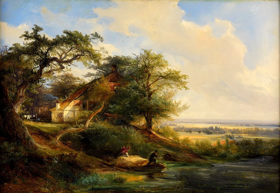 Caspar Scheuren Rheinlandschaft 1847