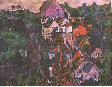 Schiele - Krumauer Landschaft - 1916