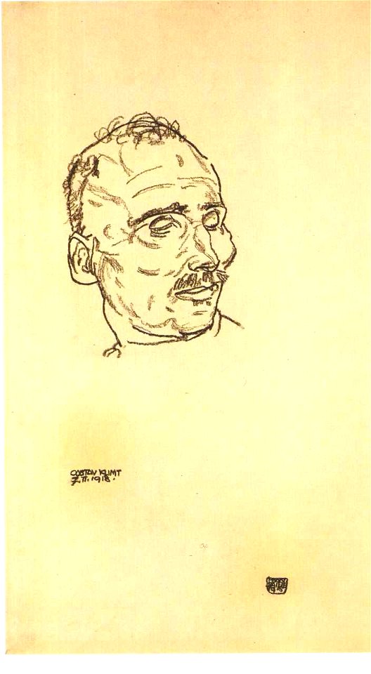 Schiele - Gustav Klimt auf den Totenbett - 1918