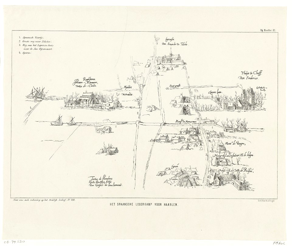 Schets van het Spaanse legerkamp voor Haarlem