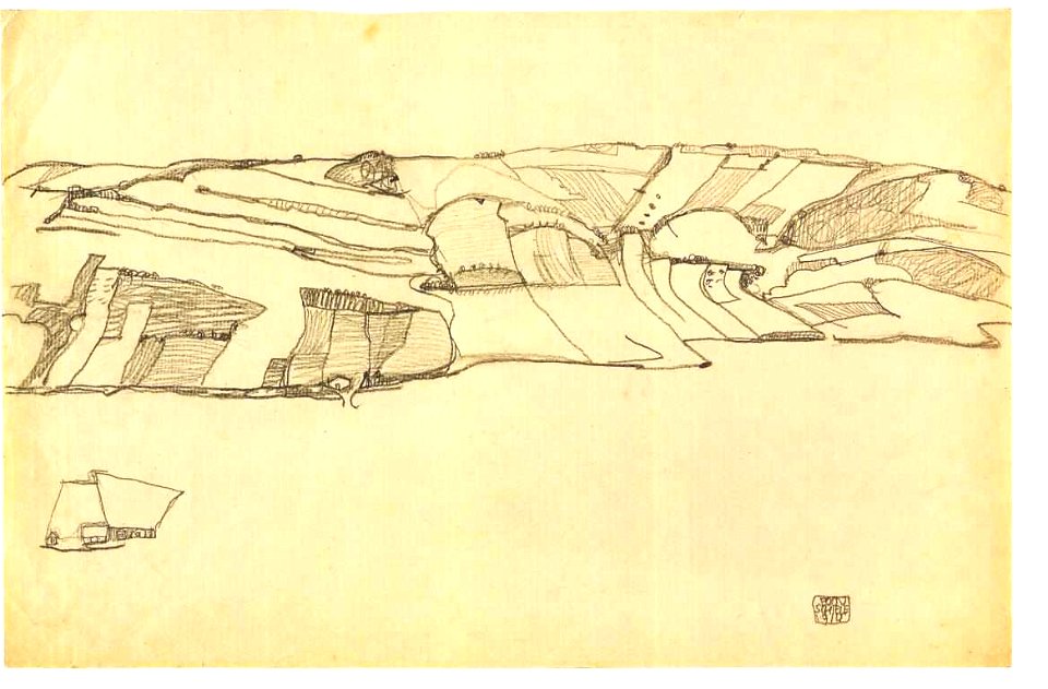Schiele - Felderlandschaft - 1914