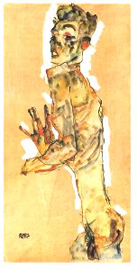 Schiele - Aktselbstbildnis - 1911