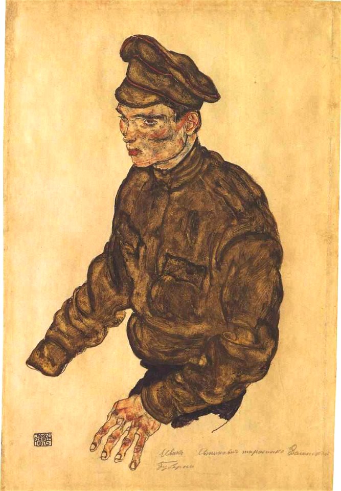 Schiele - Kriegsgefangener russischer Offizier - 1916