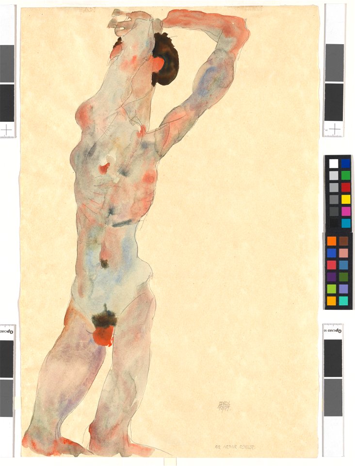 Schiele - Männlicher Akt, 115160, 1912