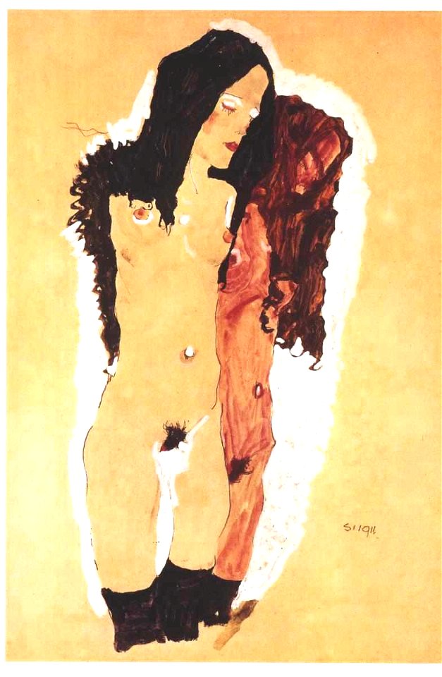 Schiele - Zwei liegende Mädchen - 1912