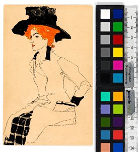 Schiele - Postkarte der Wiener Werkstätte Nr. 289 Frauenbildnis, 967261, 1910