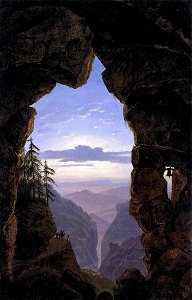 Karl Friedrich Schinkel - The Gate in the Rocks - WGA20999. Free illustration for personal and commercial use.
