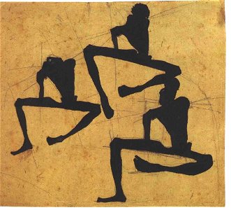 Schiele - Komposition dreier Männerakte