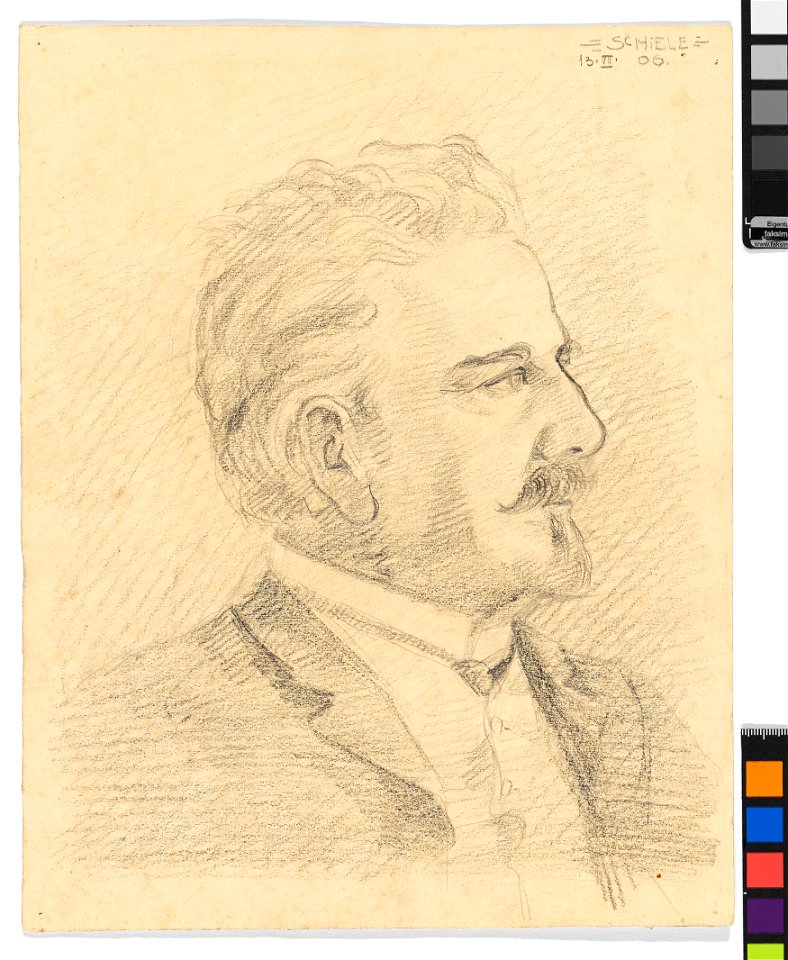 Schiele - Leopold Czihaczek im Profil, 304943, 1906