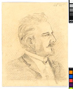 Schiele - Leopold Czihaczek im Profil, 304943, 1906